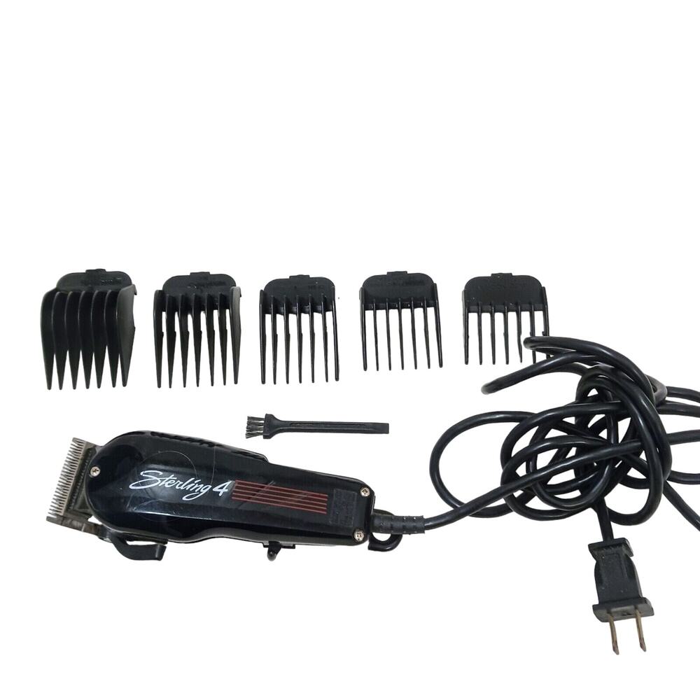 Wahl Sterling 4 Hair Trimmer w‎ 6 Attachments & Cleaning Brush works EXCELLENT!!